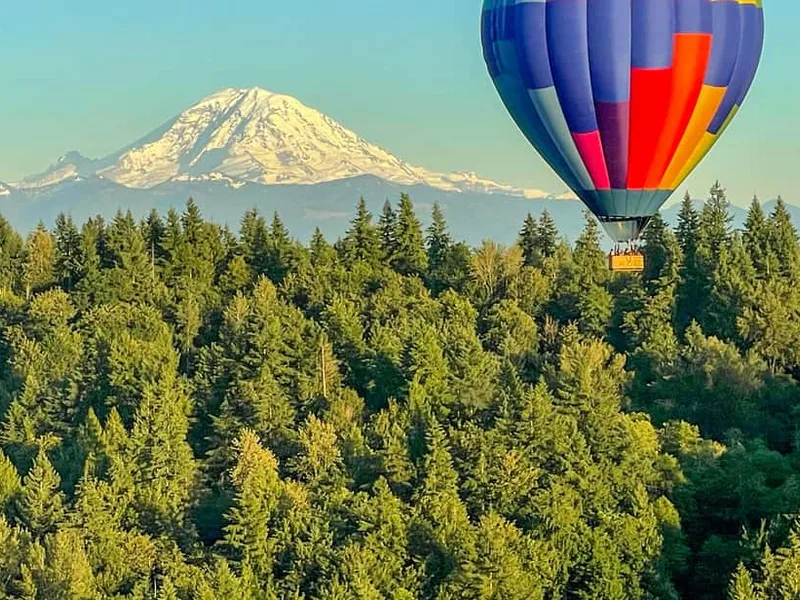 Mt. Rainier Sunset Balloon Ride with Champagne — hot air balloon ride in Seattle